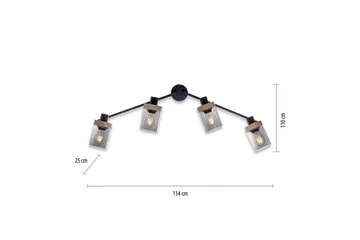 Taklampa Pasqual - 110x25x114 cm - Belysning & el - Inomhusbelysning & lampor - Sovrumslampa - Taklampa sovrum