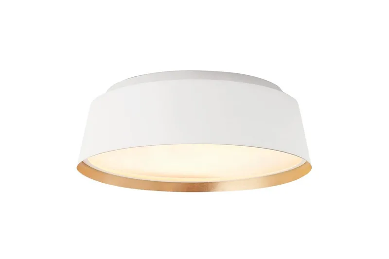 Takmonterad Feiss Asher Matt vit och guld - Matt vit och guld - Belysning & el - Inomhusbelysning & lampor - Sovrumslampa - Taklampa sovrum