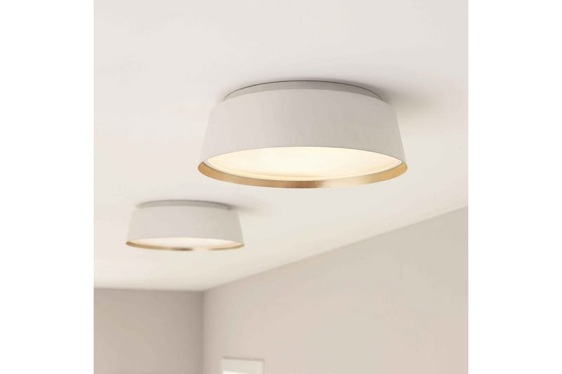 Takmonterad Feiss Asher Matt vit och guld - Matt vit och guld - Belysning & el - Inomhusbelysning & lampor - Sovrumslampa - Taklampa sovrum