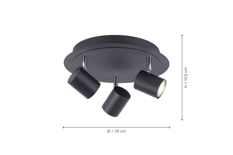 Tarik Just Light Taklampa - Anthracite Grey - Belysning & el - Inomhusbelysning & lampor - Sovrumslampa - Taklampa sovrum