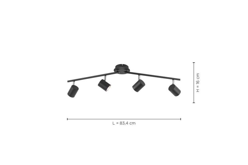 Tarik Just Light Taklampa - Anthracite Grey - Belysning & el - Inomhusbelysning & lampor - Sovrumslampa - Taklampa sovrum