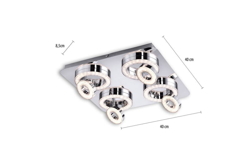 Tim Just Light Taklampa - Chrome - Belysning & el - Inomhusbelysning & lampor - Sovrumslampa - Taklampa sovrum
