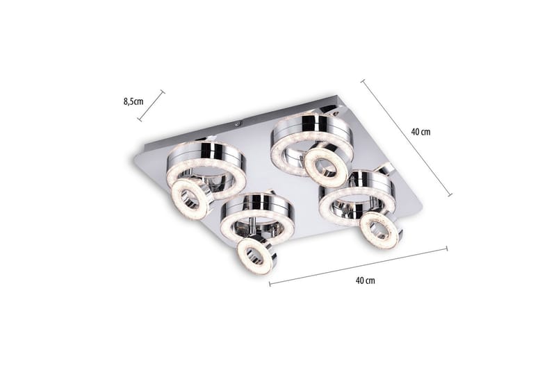 Tim Just Light Taklampa - Chrome - Belysning & el - Inomhusbelysning & lampor - Sovrumslampa - Taklampa sovrum