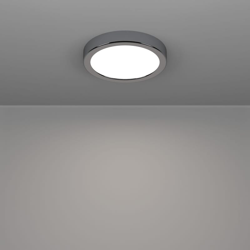 Utanpåliggande lampa Fueva Rund - Krom - Belysning & el - Inomhusbelysning & lampor - Sovrumslampa - Taklampa sovrum