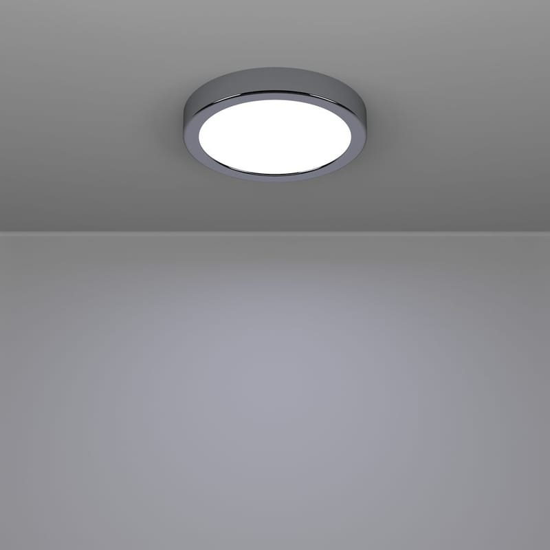 Utanpåliggande lampa Fueva Rund - Krom - Belysning & el - Inomhusbelysning & lampor - Sovrumslampa - Taklampa sovrum