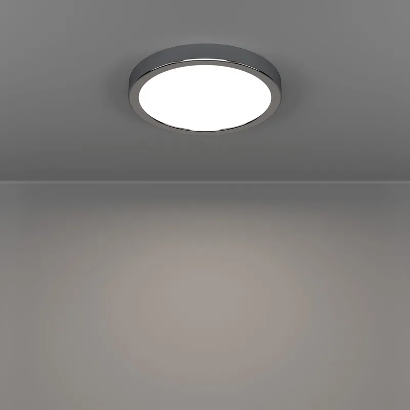 Utanpåliggande lampa Fueva Rund - Krom - Belysning & el - Inomhusbelysning & lampor - Sovrumslampa - Taklampa sovrum