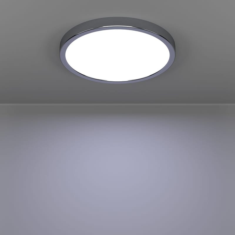 Utanpåliggande lampa Fueva Rund - Krom - Belysning & el - Inomhusbelysning & lampor - Sovrumslampa - Taklampa sovrum