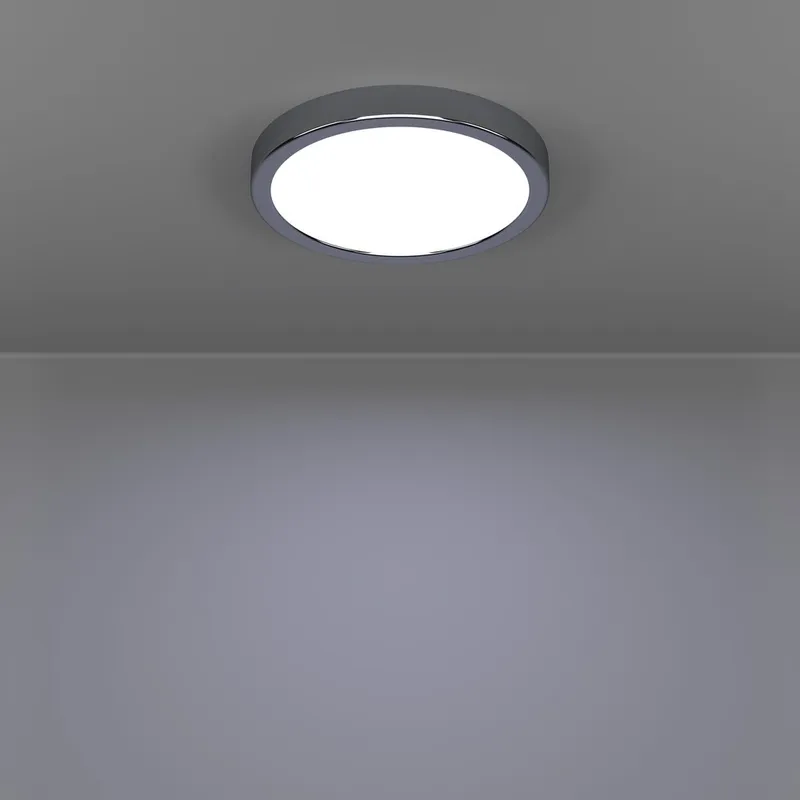 Utanpåliggande lampa Fueva Rund - Krom - Belysning & el - Inomhusbelysning & lampor - Sovrumslampa - Taklampa sovrum