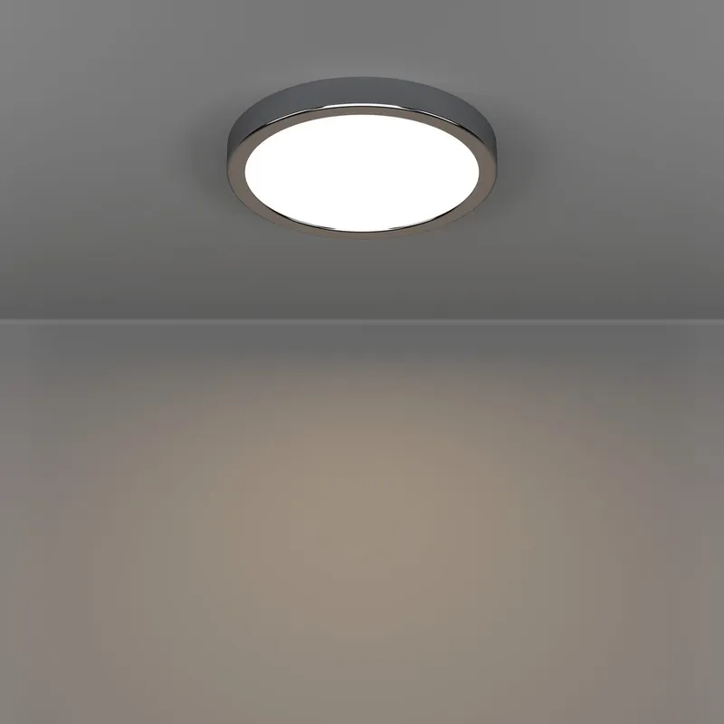 Utanpåliggande lampa Fueva Rund - Krom - Belysning & el - Inomhusbelysning & lampor - Sovrumslampa - Taklampa sovrum