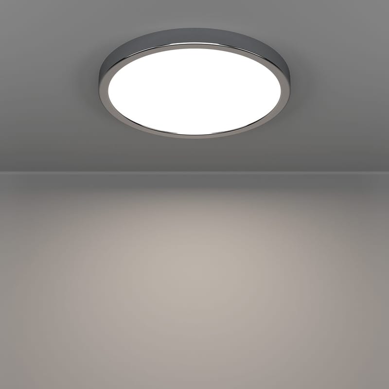 Utanpåliggande lampa Fueva Rund - Krom - Belysning & el - Inomhusbelysning & lampor - Sovrumslampa - Taklampa sovrum