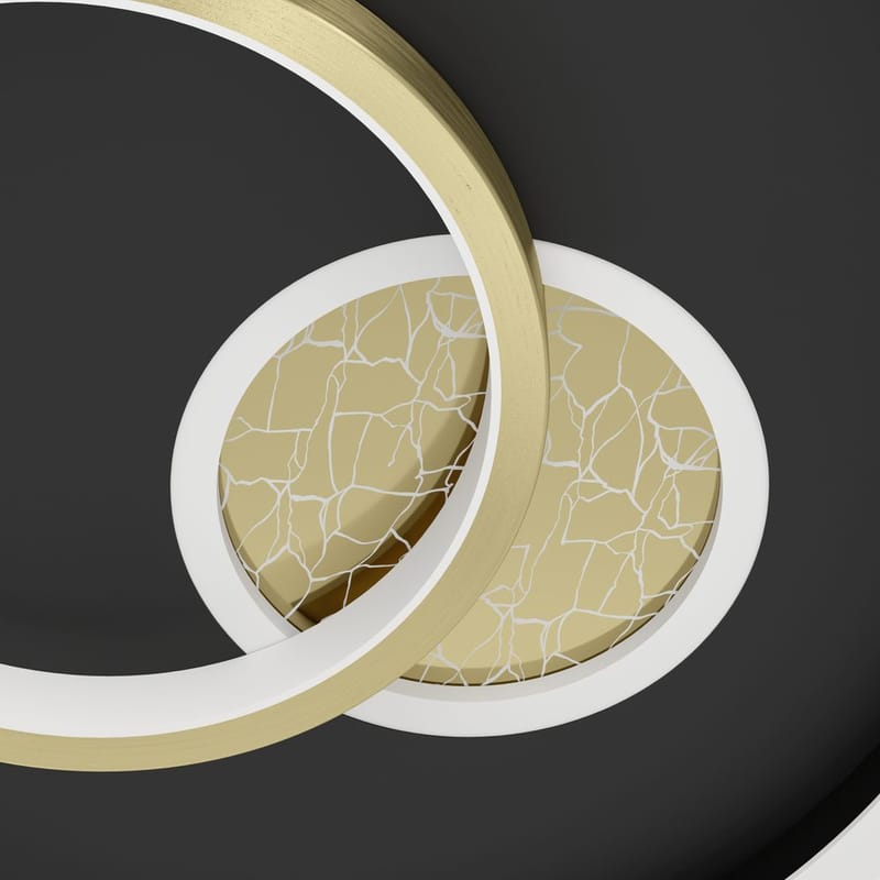 Vägg-/Taklampa Tiriolo - Svart/Guld - Belysning & el - Inomhusbelysning & lampor - Sovrumslampa - Taklampa sovrum