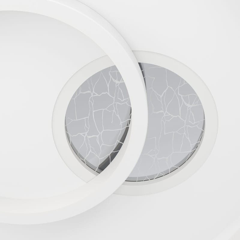 Vägg-/Taklampa Tiriolo - Vit/Silver - Belysning & el - Inomhusbelysning & lampor - Sovrumslampa - Taklampa sovrum