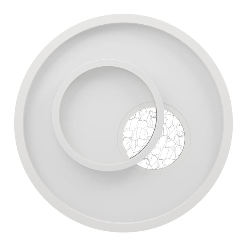 Vägg-/Taklampa Tiriolo - Vit/Silver - Belysning & el - Inomhusbelysning & lampor - Sovrumslampa - Taklampa sovrum