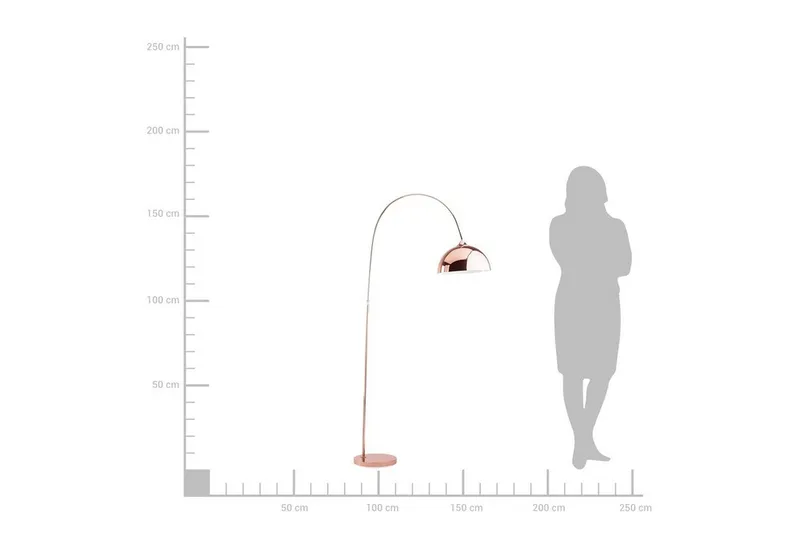 Candella Golvlampa 160 cm - Koppar - Belysning & el - Inomhusbelysning & lampor - Designlampor & speciallampa - Båglampa