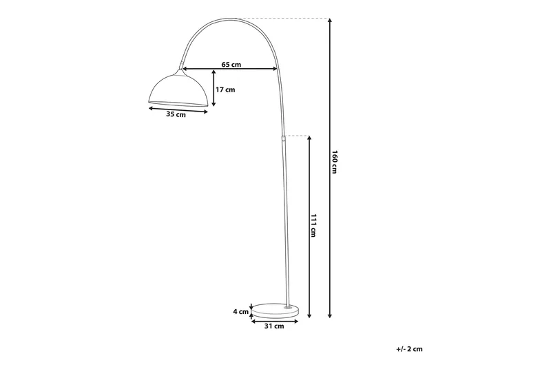 Candella Golvlampa 160 cm - Koppar - Belysning & el - Inomhusbelysning & lampor - Designlampor & speciallampa - Båglampa
