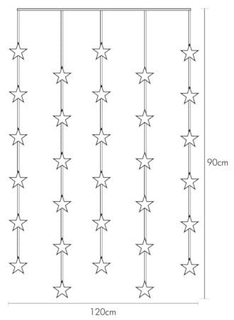 Star Curtain Ljusgardin 90 cm - transparent - Belysning & el - Inomhusbelysning & lampor - Dekorationsbelysning