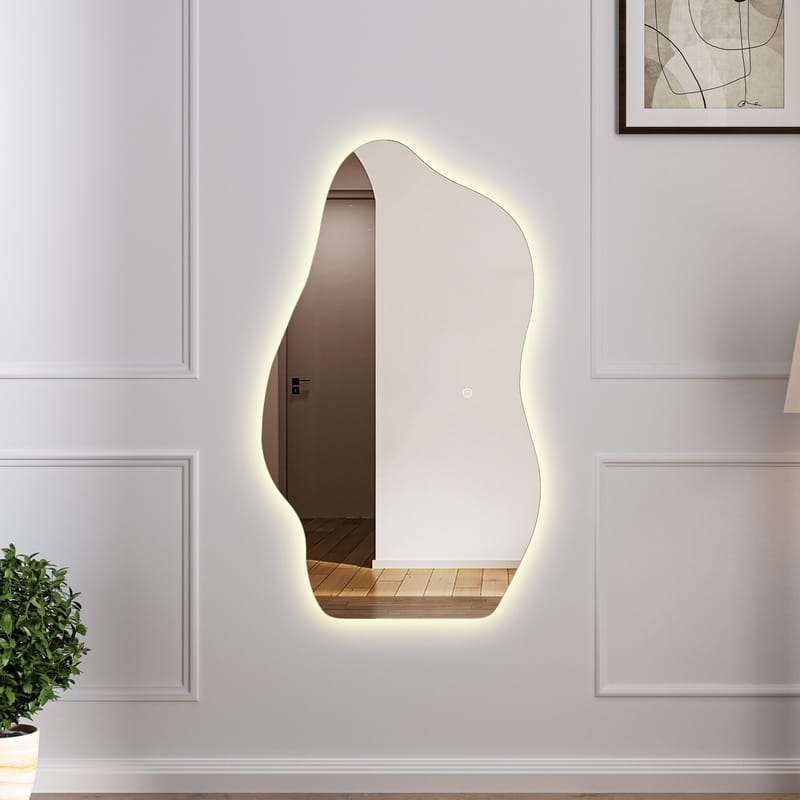 Stor spegel 120x70 cm | LED-belysning med dimmer | Bianca - Belysning & el - Inomhusbelysning & lampor - Möbelbelysning & integrerad belysning