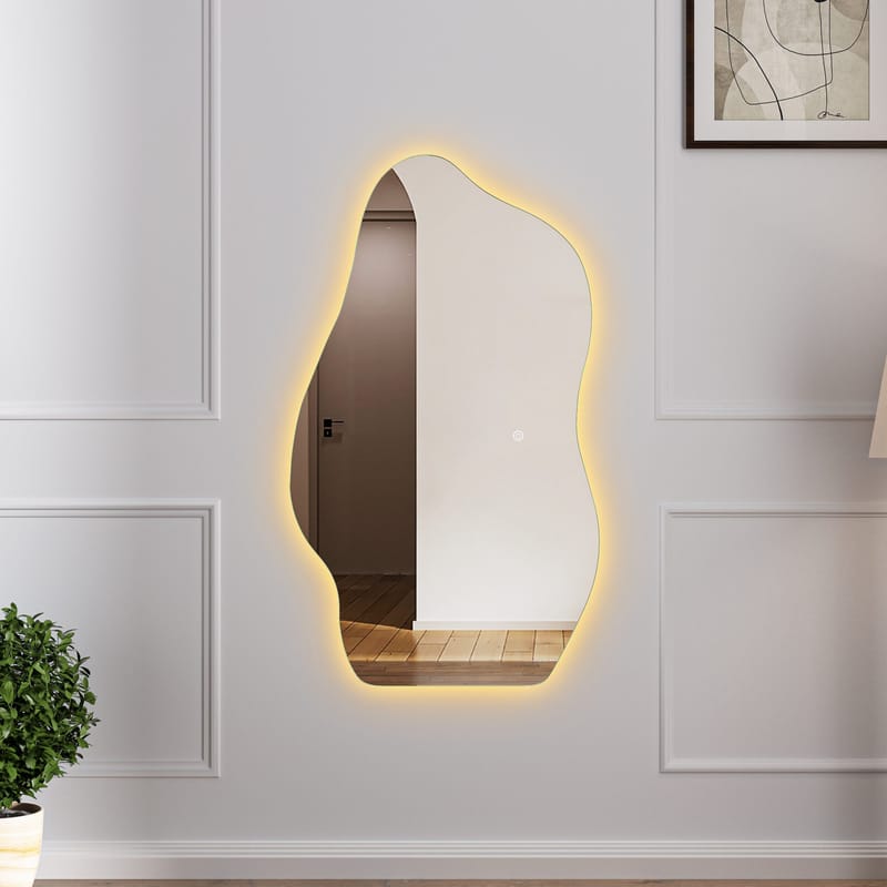 Stor spegel 120x70 cm | LED-belysning med dimmer | Bianca - Belysning & el - Inomhusbelysning & lampor - Möbelbelysning & integrerad belysning