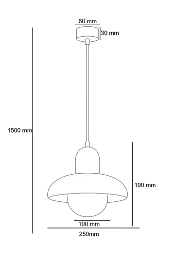 Beylin Pendellampa - Svart Valnöt Vit - Belysning & el - Inomhusbelysning & lampor - Taklampa & takbelysning - Kristallkrona & takkrona