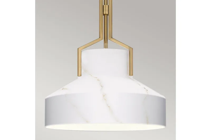 Brecken Quoizel Taklampa - Brass||White - Belysning & el - Inomhusbelysning & lampor - Taklampa & takbelysning - Pendellampor & hänglampor