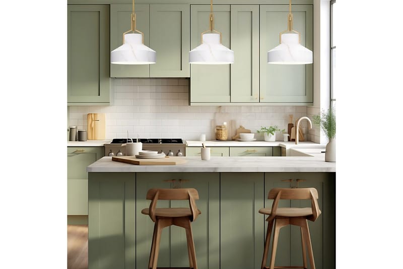 Brecken Quoizel Taklampa - Brass||White - Belysning & el - Inomhusbelysning & lampor - Taklampa & takbelysning - Pendellampor & hänglampor