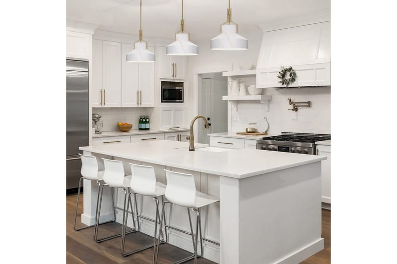 Brecken Quoizel Taklampa - Brass||White - Belysning & el - Inomhusbelysning & lampor - Taklampa & takbelysning - Pendellampor & hänglampor