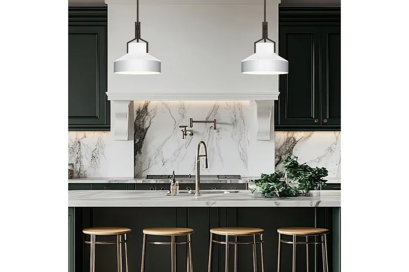 Brecken Quoizel Taklampa - Bronze||White - Belysning & el - Inomhusbelysning & lampor - Taklampa & takbelysning - Pendellampor & hänglampor