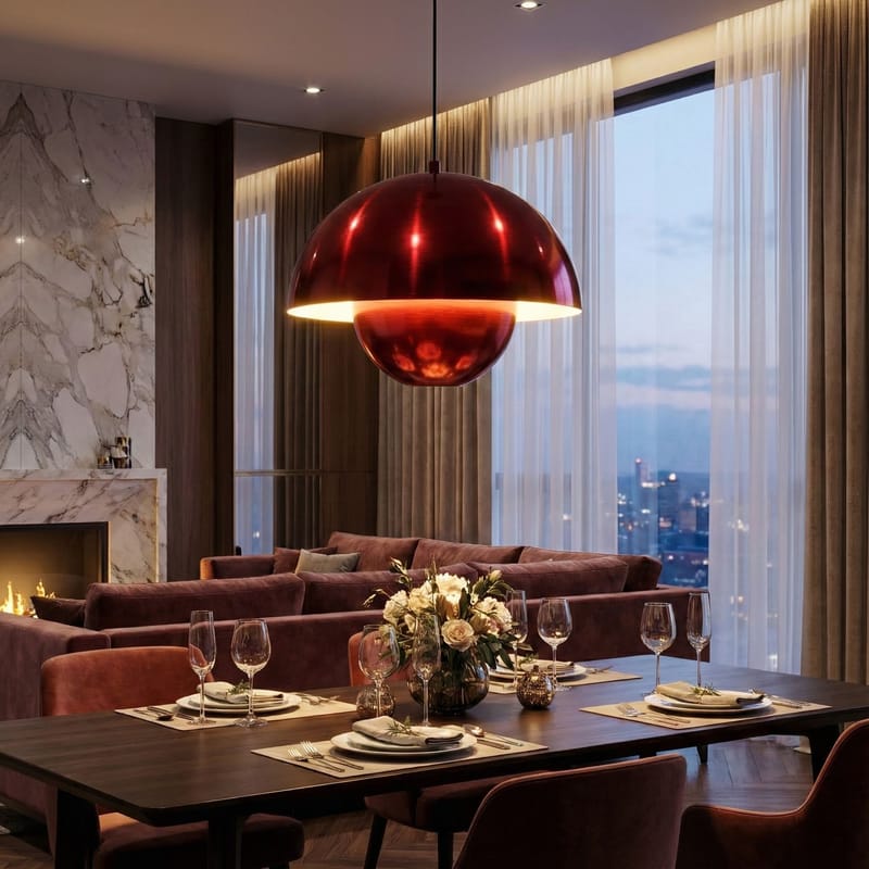 Eylul Pendellampa - Röd - Belysning & el - Inomhusbelysning & lampor - Taklampa & takbelysning - Kristallkrona & takkrona