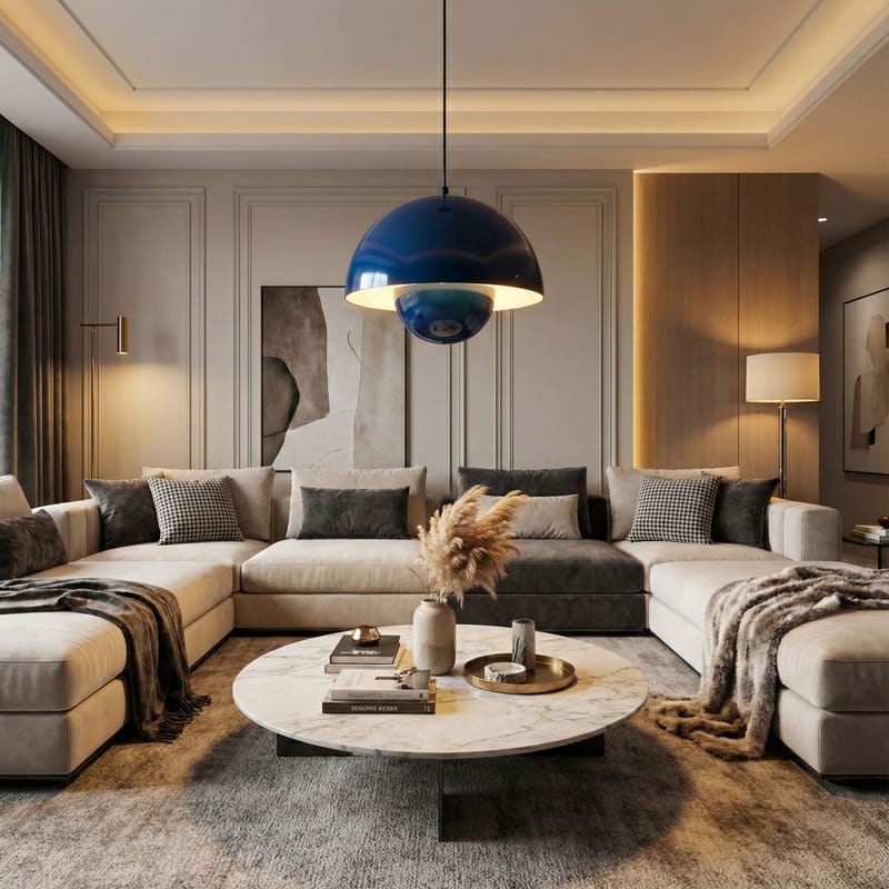 Eylul Pendellampa - Blå - Belysning & el - Inomhusbelysning & lampor - Taklampa & takbelysning - Kristallkrona & takkrona