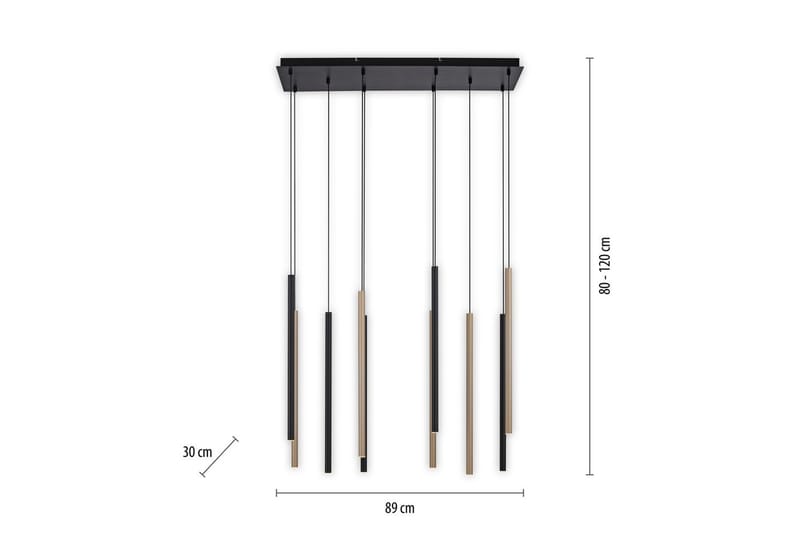 Flute Paul Neuhaus Taklampa - Black - Belysning & el - Inomhusbelysning & lampor - Taklampa & takbelysning - Pendellampor & hänglampor