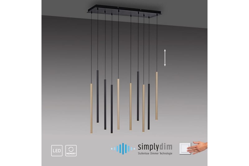 Flute Paul Neuhaus Taklampa - Black - Belysning & el - Inomhusbelysning & lampor - Taklampa & takbelysning - Pendellampor & hänglampor