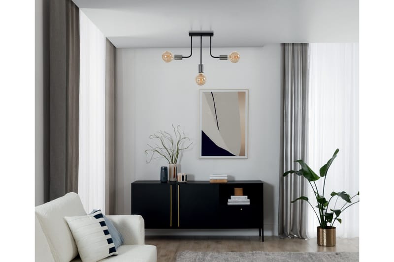 Indigeo Kristallkrona 42 cm - Svart - Belysning & el - Inomhusbelysning & lampor - Taklampa & takbelysning - Kristallkrona & takkrona