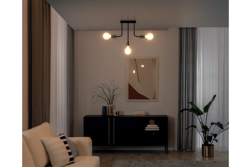 Indigeo Kristallkrona 42 cm - Svart - Belysning & el - Inomhusbelysning & lampor - Taklampa & takbelysning - Kristallkrona & takkrona