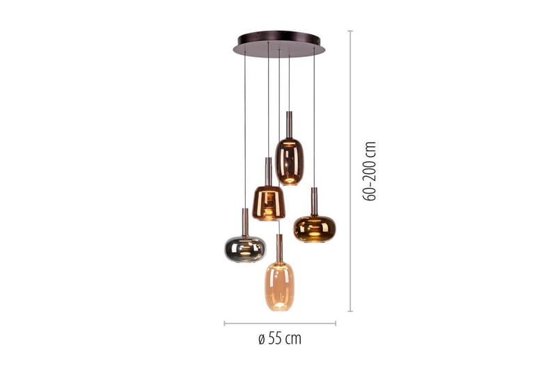 Irides Paul Neuhaus Taklampa - Multicolored - Belysning & el - Inomhusbelysning & lampor - Taklampa & takbelysning - Pendellampor & hänglampor