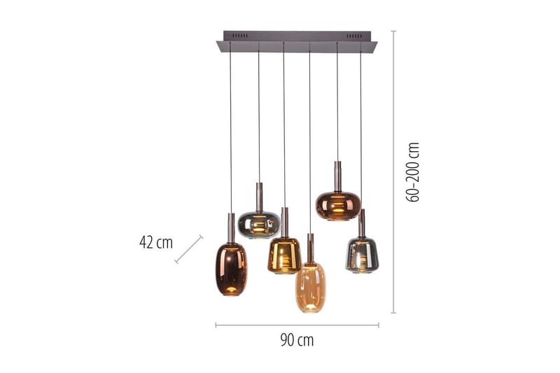 Irides Paul Neuhaus Taklampa - Multicolored - Belysning & el - Inomhusbelysning & lampor - Taklampa & takbelysning - Pendellampor & hänglampor