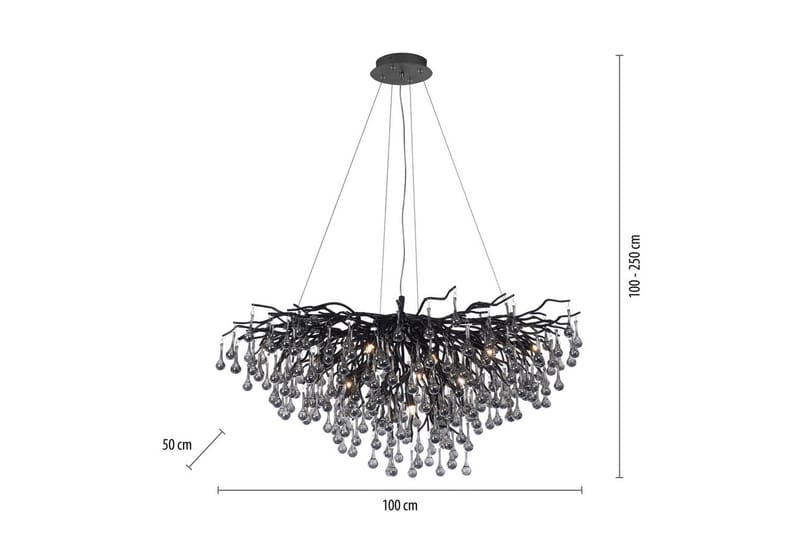 Istapp Paul Neuhaus Krona - Black - Belysning & el - Inomhusbelysning & lampor - Taklampa & takbelysning - Kristallkrona & takkrona