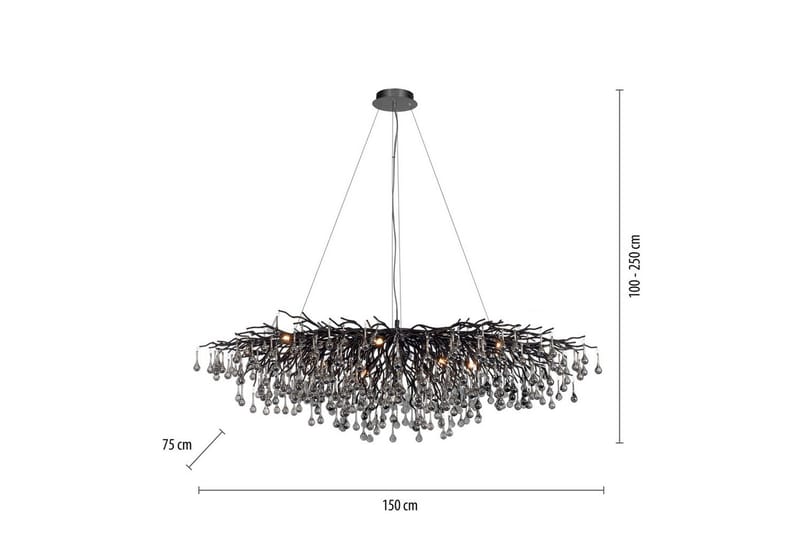 Istapp Paul Neuhaus Krona - Black - Belysning & el - Inomhusbelysning & lampor - Taklampa & takbelysning - Kristallkrona & takkrona