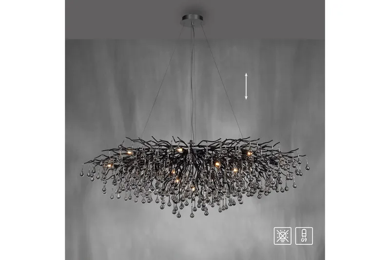 Istapp Paul Neuhaus Krona - Black - Belysning & el - Inomhusbelysning & lampor - Taklampa & takbelysning - Kristallkrona & takkrona