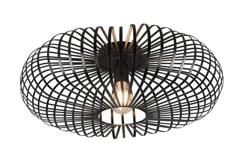 Johann Plafond E27 50cm mattsvart, Matt svart