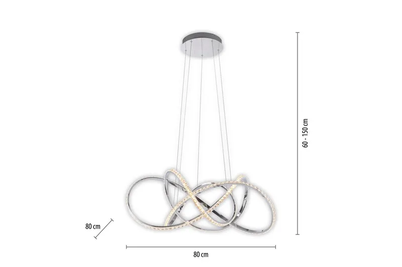 Kiribi Paul Neuhaus Taklampa - Chrome - Belysning & el - Inomhusbelysning & lampor - Taklampa & takbelysning - Pendellampor & hänglampor