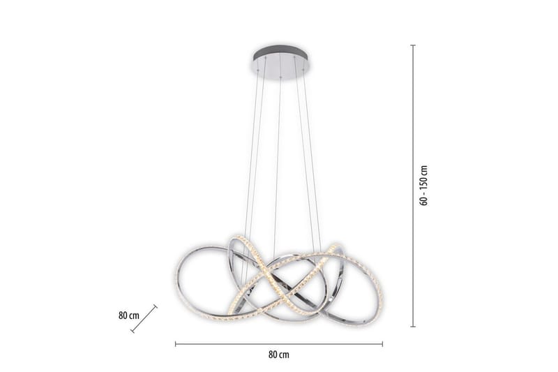 Kiribi Paul Neuhaus Taklampa - Chrome - Belysning & el - Inomhusbelysning & lampor - Taklampa & takbelysning - Pendellampor & hänglampor