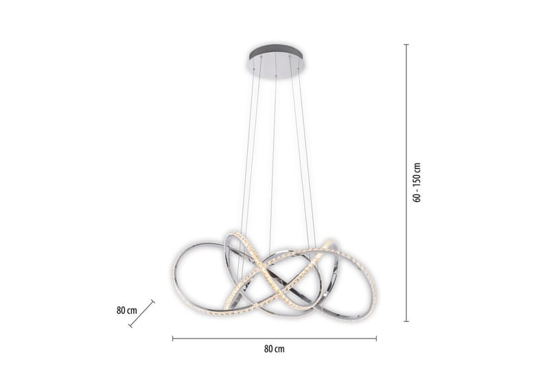 Kiribi Paul Neuhaus Taklampa - Chrome - Belysning & el - Inomhusbelysning & lampor - Taklampa & takbelysning - Pendellampor & hänglampor