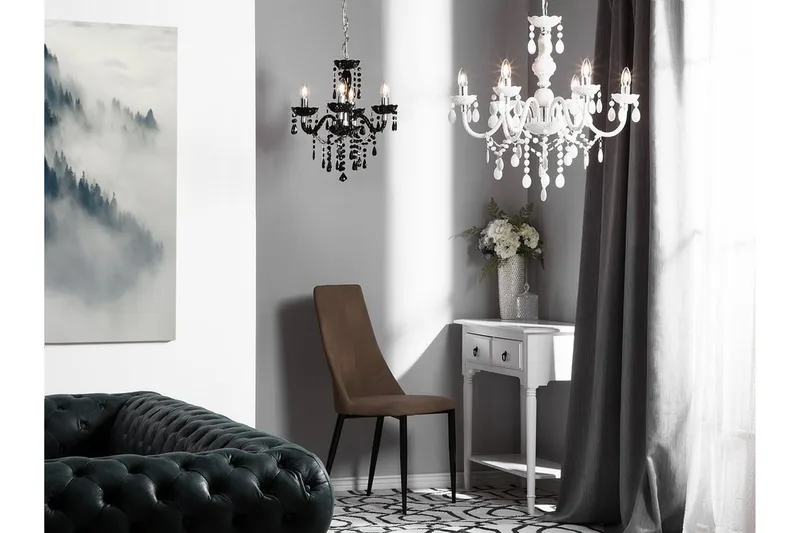 Kalang Ljuskrona 50 cm - Svart - Belysning & el - Inomhusbelysning & lampor - Taklampa & takbelysning - Kristallkrona & takkrona