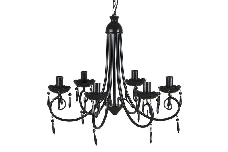 Kristallkrona Magdalena 6-arm svart - be Basic - Belysning & el - Inomhusbelysning & lampor - Taklampa & takbelysning - Kristallkrona & takkrona