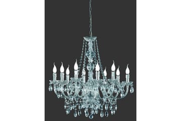 Luster Ljuskrona 10L E14 transparent - Transparent - Belysning & el - Inomhusbelysning & lampor - Taklampa & takbelysning - Kristallkrona & takkrona