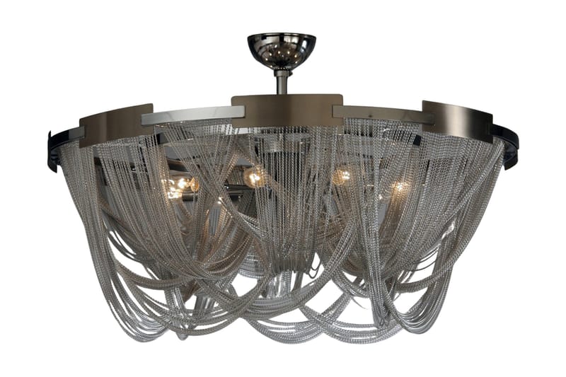 Storkedjan Plafond 8 Ljus Silver - AG Home & Light - Vardagsrumslampa - Kristallkrona & takkrona - Sovrumslampa