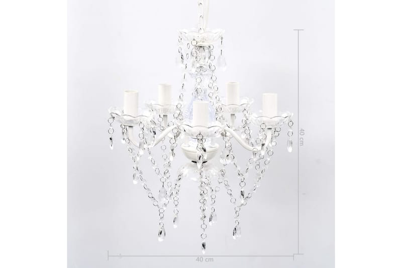 Takkrona 5 glödlampor genomskinlig - Transparent - Belysning & el - Inomhusbelysning & lampor - Taklampa & takbelysning - Kristallkrona & takkrona