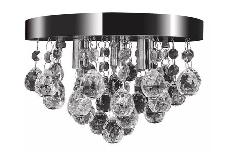 Takkrona kristall och kromad - Transparent - Kristallkrona & takkrona - Vardagsrumslampa - Sovrumslampa