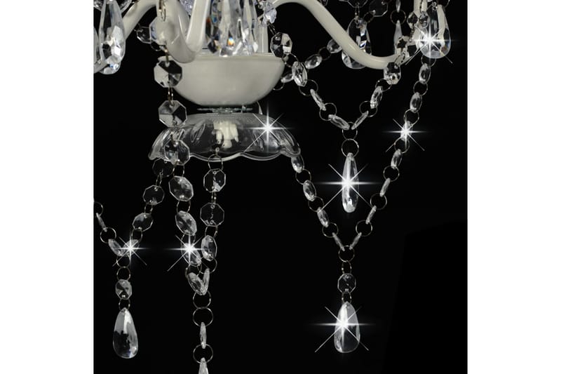 Takkrona med pärlor vit rund 3xE14 - be Basic - Kristallkrona & takkrona - Vardagsrumslampa - Sovrumslampa