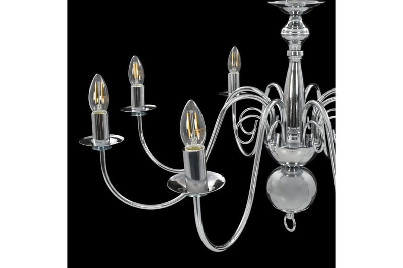 Takkrona silver 8xE14-glödlampor - Silver - Belysning & el - Inomhusbelysning & lampor - Taklampa & takbelysning - Kristallkrona & takkrona